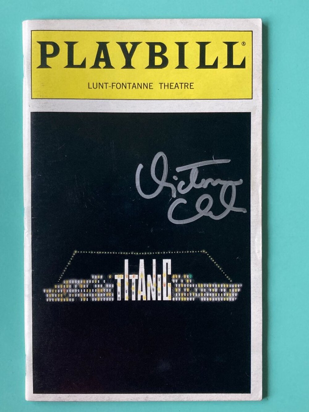 Victoria Clark Only Signed Playbill Titanic Brian d'Arcy James Opening Nite 1997